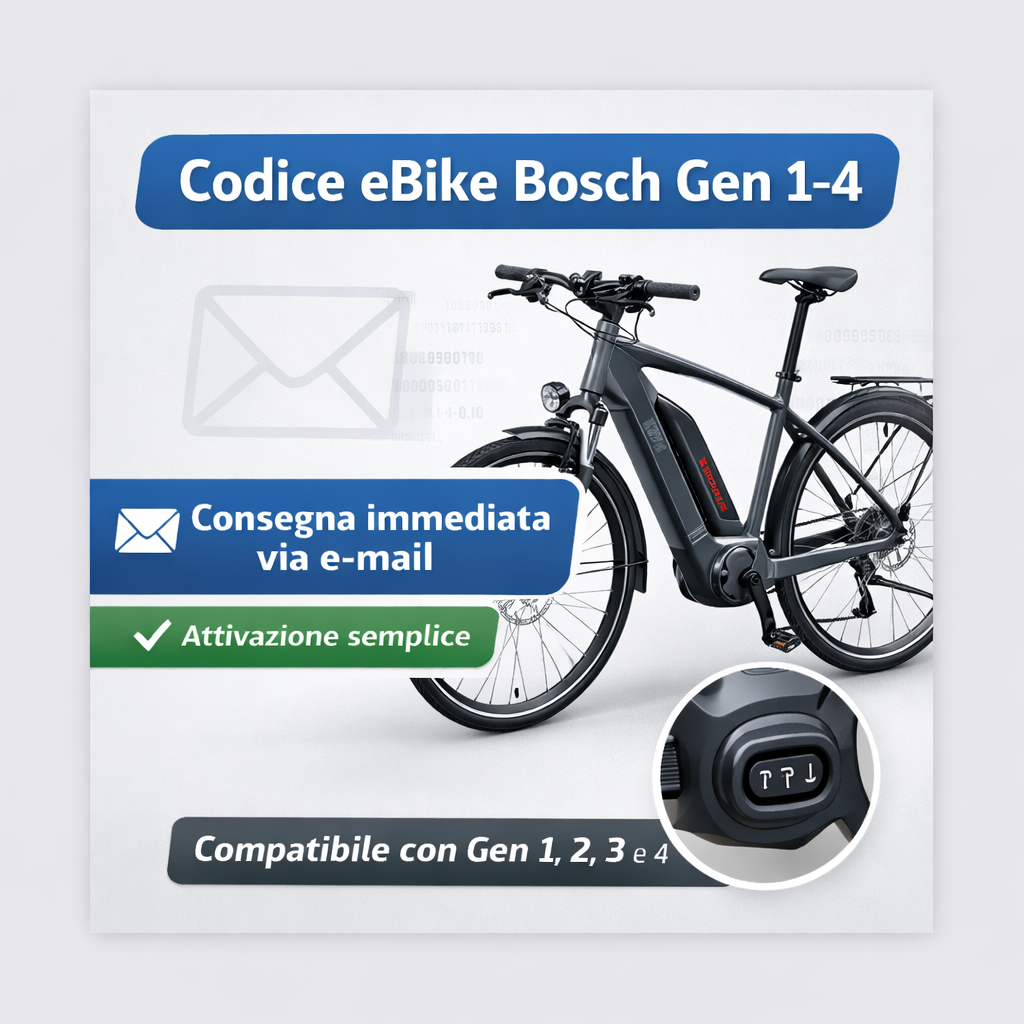 Codice Bosch eBike Gen 1–4 – Sblocco velocità digitale