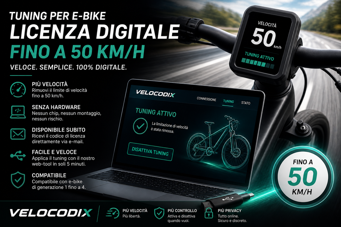 Codice di licenza per Bosch e-bike – Generazione 1–4