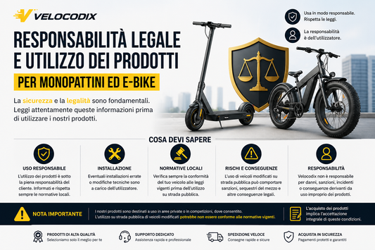 👉 Informazioni legali sull’utilizzo di prodotti aftermarket per monopattini ed e-bike