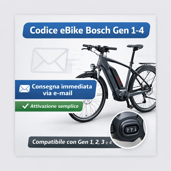 Codice Bosch eBike Gen 1–4 – Sblocco velocità digitale