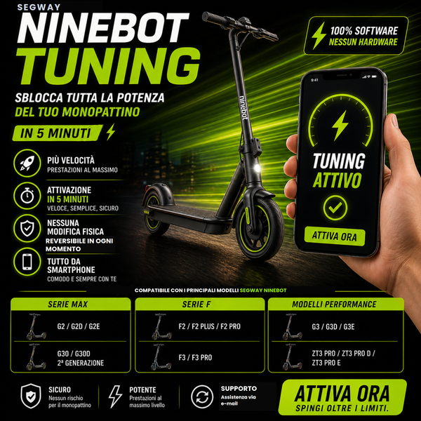 Codice Segway Ninebot – Configurazione Avanzata | MAX G2, G30, F2, F3, G3, ZT3